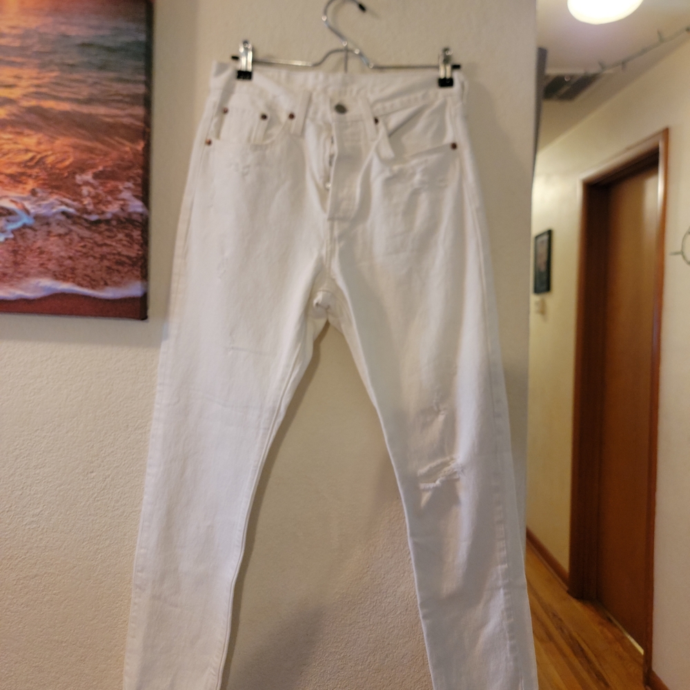 Levi's White High-Rise Skinny Jeans